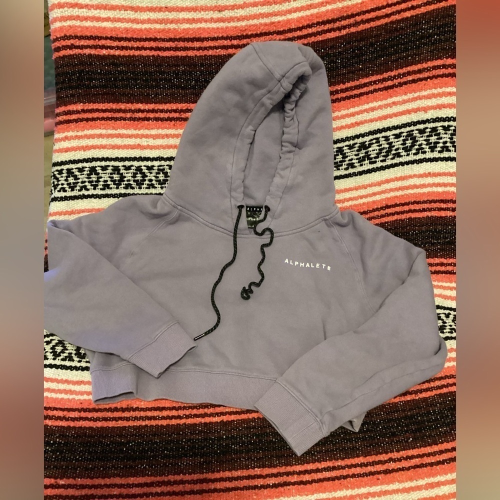 Alphalete cropped sweatshirt-SZ M-pit to pit 20”-length 13”-sleeve 21”